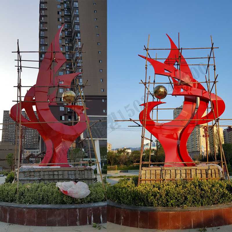 大型不銹鋼雕塑，不銹鋼鳳凰雕塑，小區(qū)不銹鋼景觀雕塑