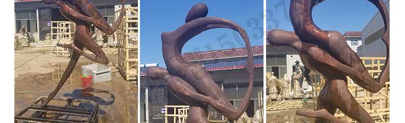 銅舞蹈人物雕塑，抽象男女人物雕塑，抽象跳舞人物銅雕塑