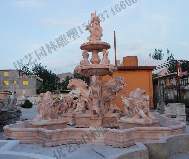 大理石景觀噴泉，歐式大型噴泉，石雕噴泉廠家