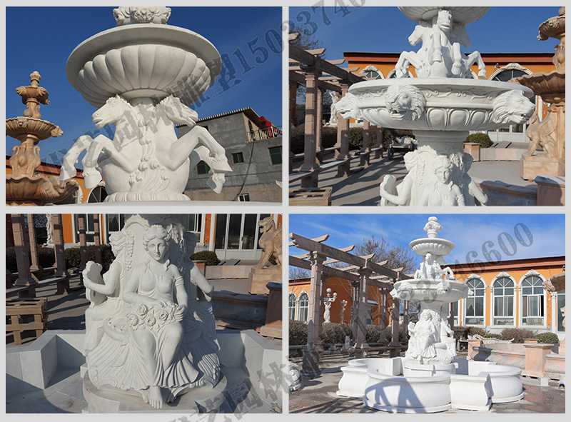 大理石噴泉，歐式人物動(dòng)物噴泉，室外景觀噴泉定制